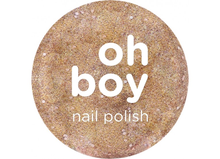 OH BOY NAIL POLISH Νο 294 SPARKLING NUDE GOLD DOTS